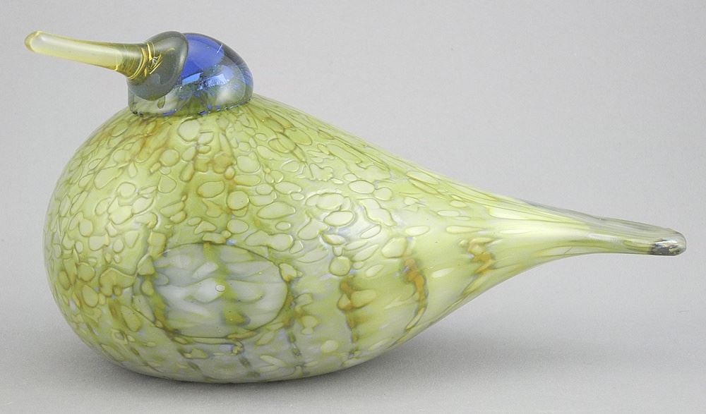 Iittala Finland Oiva Toikka Design Glass Bird Figure.: Iittala Finland Oiva Toikka Design Glass Bird Figure.