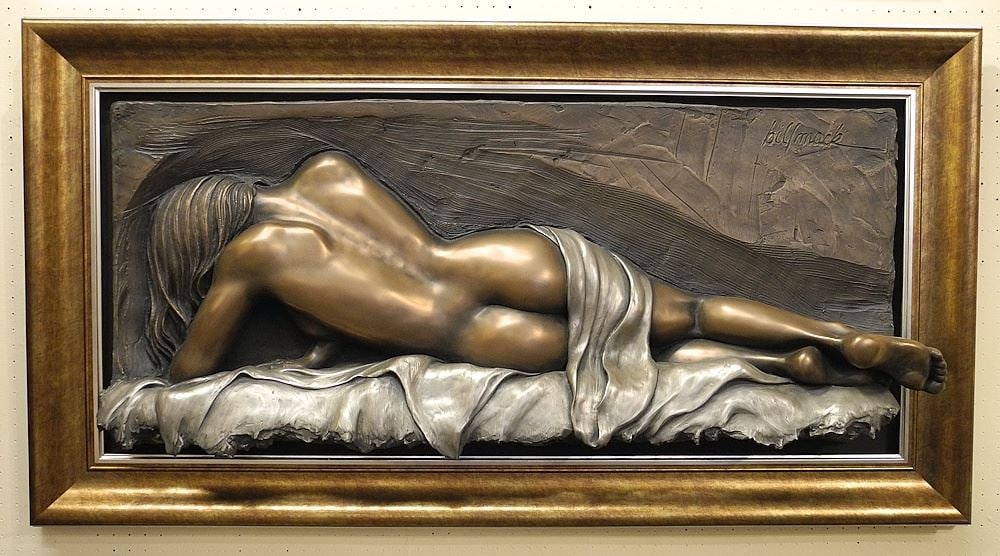 Mixed Metal Sculpture signed Bill Mack, 31 x 58", "Lustrous" #19/75 with Literature. (1 of 7)