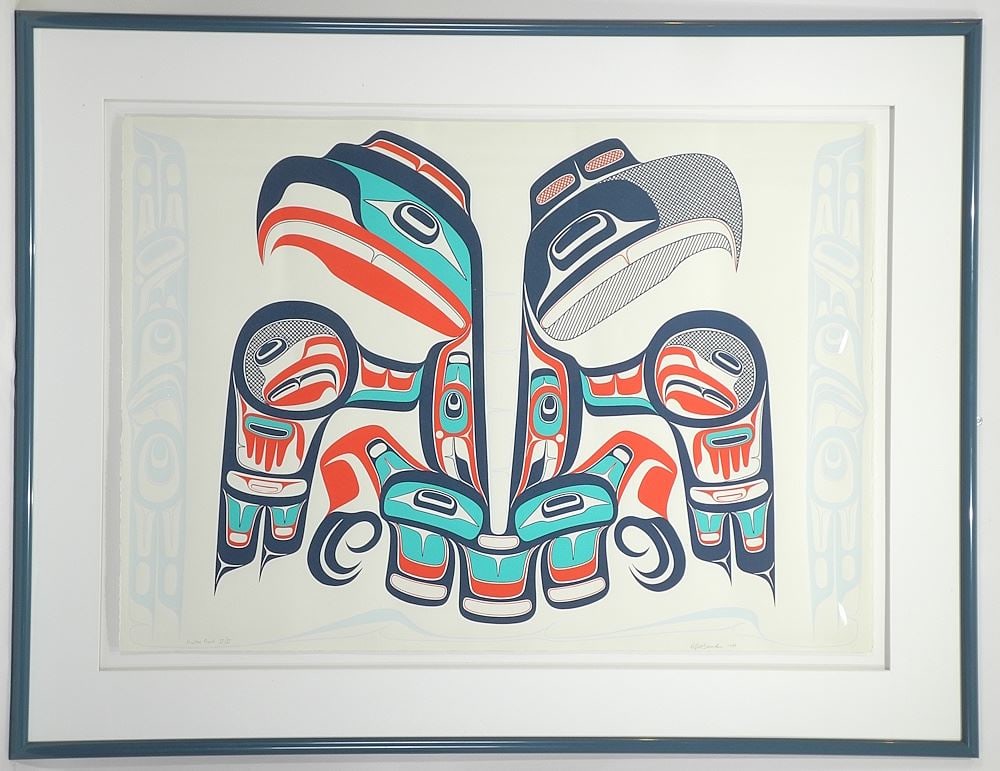 Serigraph signed Robert Davidson 1989, 29 1/2 x 41 3/4", "Eagle Transforming...", PP 11/11 (1 of 8)