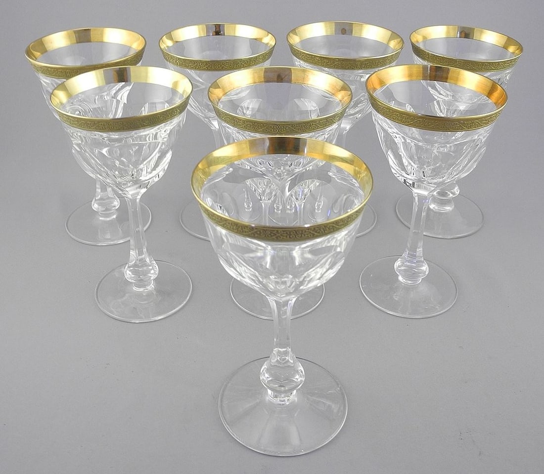 Eight Moser Crystal Goblets, 5 5/8" h. (1 of 4)