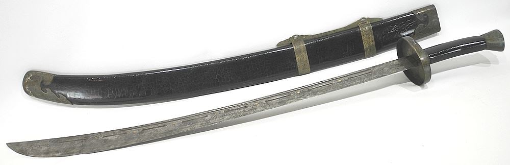Northern Chinese Officers Sword & Scabbard, Late 19th C., 40"L. (1 of 4)