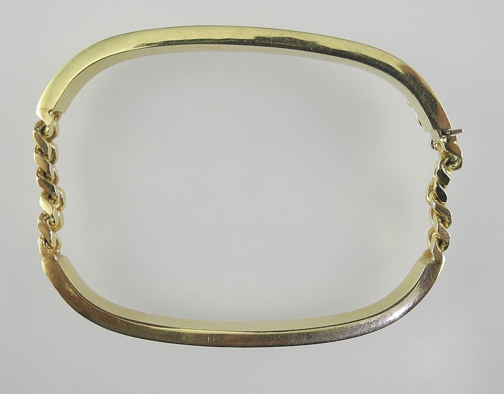 14K Bar & Link Gold Bracelet, 2 1/2 x 2", 17.25g. (1 of 3)