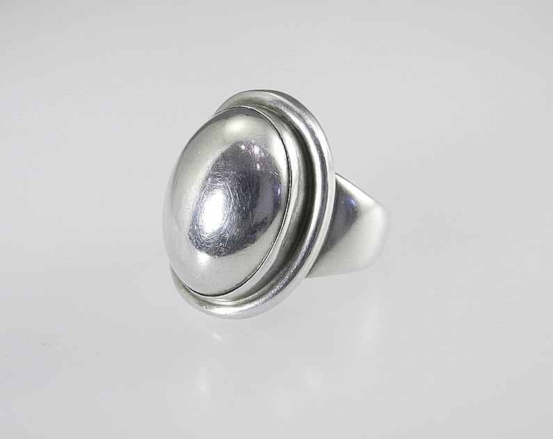 Georg Jensen Sterling Silver (marked) Ring Model 46A Design: Harald Nielsen, Size 5 1/2 (1 of 4)