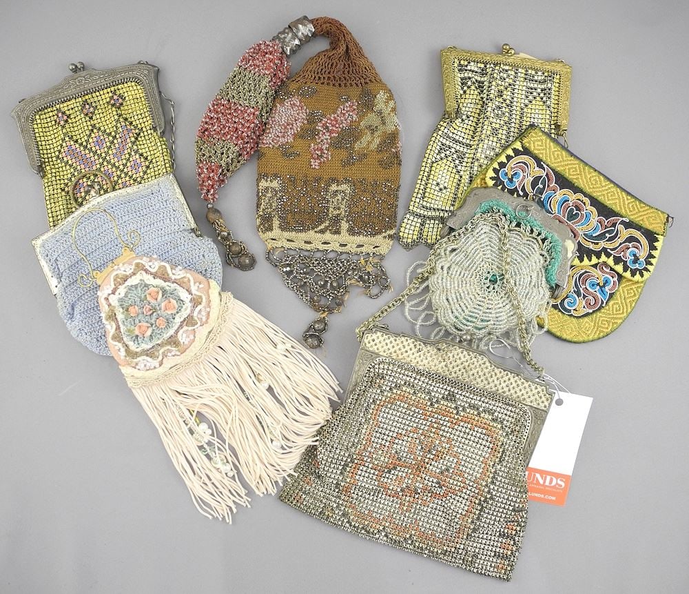 Eight Vintage Beaded Evening Bags & Purses, 2 3/4 - 6 1/8"w. (1 of 5)