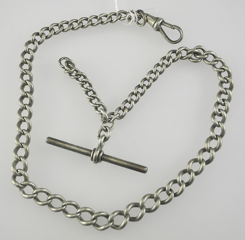 Hallmarked Silver Watch Fob, 13 1/4" L, 26.4g.: Hallmarked Silver Watch Fob, 13 1/4" L, 26.4g.