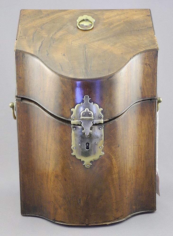 Regency Mahogany Knife Box with Stationary Conversion, 13 1/4"h. (1 of 5)