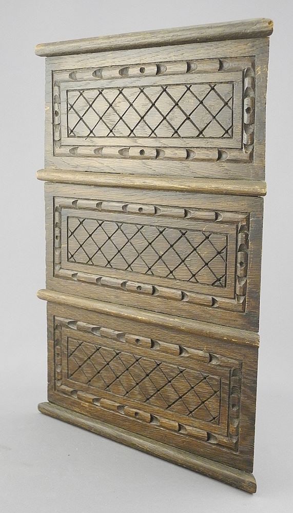 Antique Dutch Oak Corner Shelf, 12 3/4"h. (1 of 3)