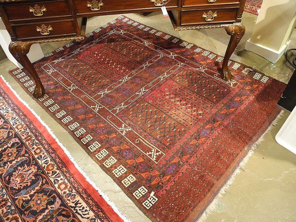 Hand Knotted Persian Carpet Approximately 6'7" x 4'8".: Hand Knotted Persian Carpet Approximately 6'7" x 4'8".