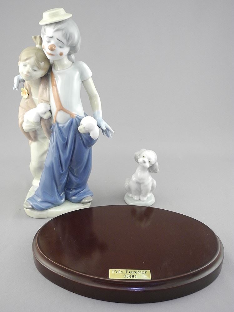 Lladro "Pals Forever" Figurine # 7685/7686 with Original Boxes.: Lladro "Pals Forever" Figurine # 7685/7686 with Original Boxes.