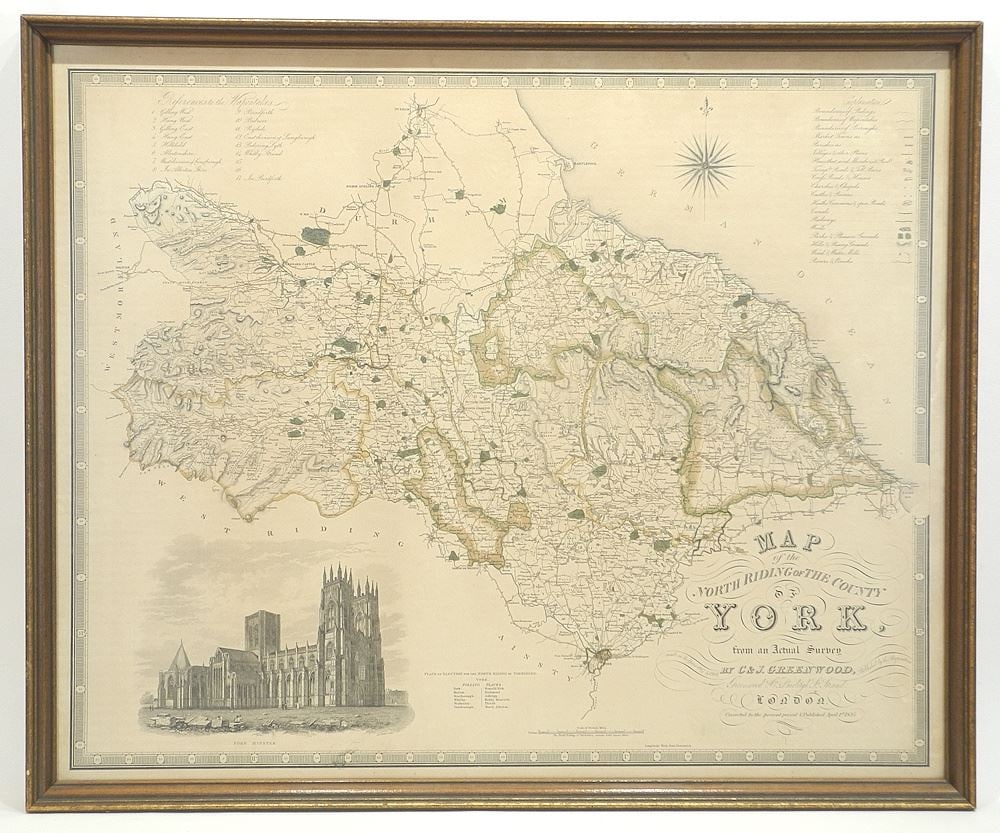 Two Maps of York: C&J Greenwood, London, 1834.: Two Maps of York: C&J Greenwood, London, 1834.