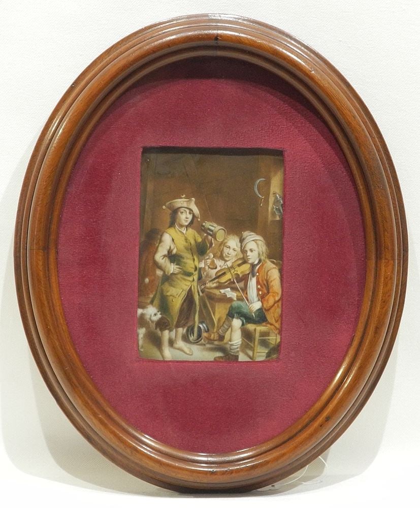 Antique Miniature Painting (5 x 3 5/8") in Hogarth Frame, NO EXPORT.: Antique Miniature Painting (5 x 3 5/8") in Hogarth Frame, NO EXPORT.