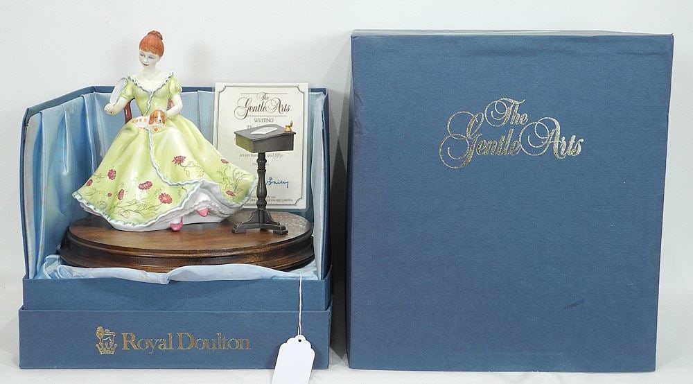 Royal Doulton The Gentle Arts "Writing", HN3049 with Box.: Royal Doulton The Gentle Arts "Writing", HN3049 with Box.