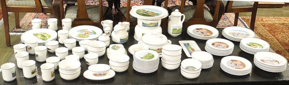 Twelve Place Settings Villeroy & Boch Design Naif Dinner China. (1 of 4)