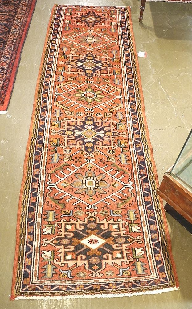 Hand Knotted Ardabil Runner Approximately 2'7" x 8'10". (1 of 2)