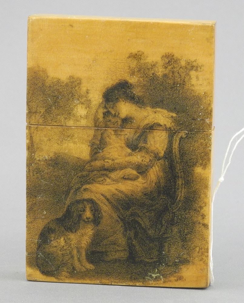 Mauchline Ware Card Case, 3 1/2"h. (1 of 3)