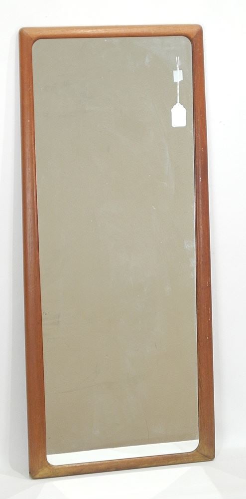 Danish Modern Teak 3/4 Length Mirror , 37 1/2 x 16". (1 of 2)