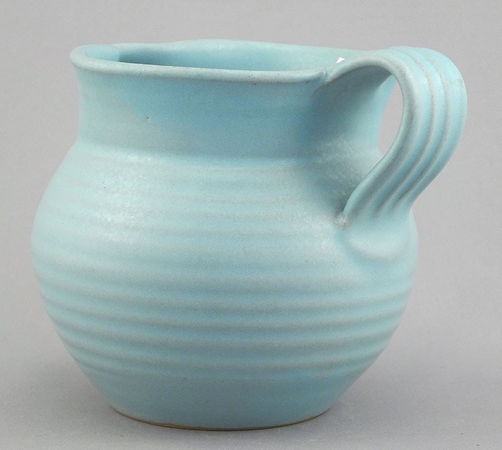 Deichmann Pottery Pitcher, 4 3/8"h.: Deichmann Pottery Pitcher, 4 3/8"h.