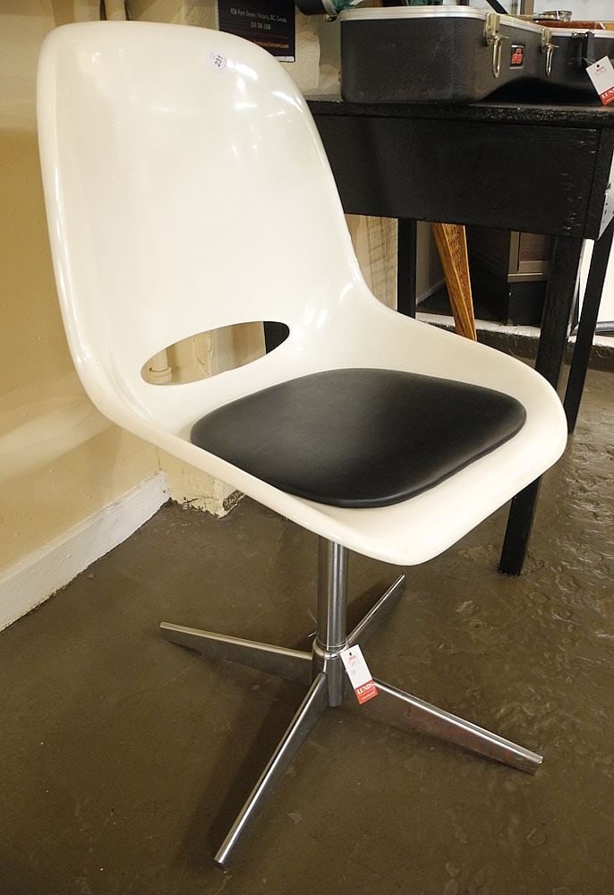 Space Age Molded Plastic Swivel Chair, 2 Sections, 33 1/2"h. (1 of 1)