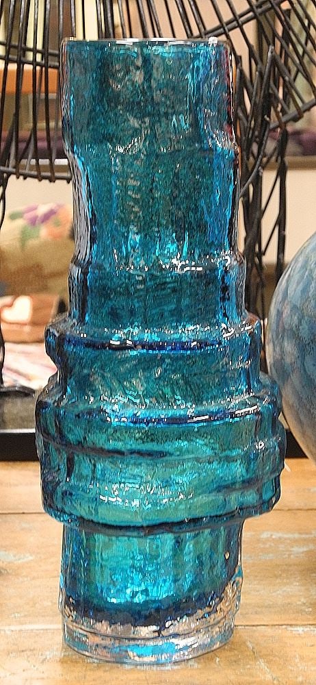 Whitefriars Kingfisher Hoop Vase, G. Baxter, 11"h. (1 of 1)