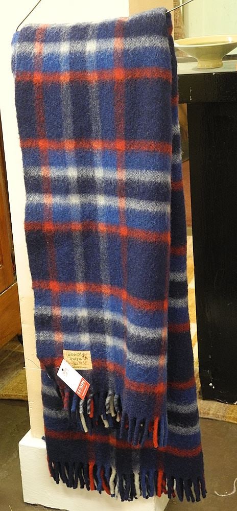 Wool Tartan Blanket Rough Rider by Ayers, 65 x 60" (has been drycleaned).: Wool Tartan Blanket Rough Rider by Ayers, 65 x 60" (has been drycleaned).