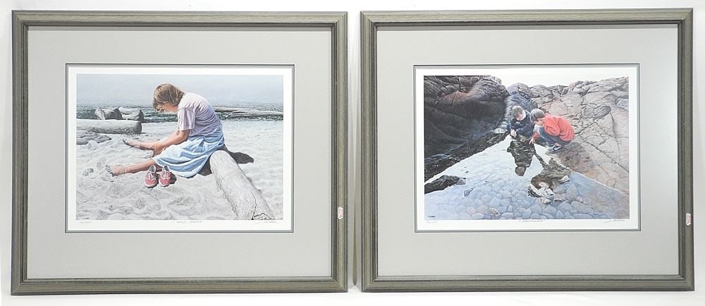 2 LEP's signed L. Gibbs, 11 1/4 x 15 1/4", "Tadpoles" & "Red Shoes" Ed of 295.: 2 LEP's signed L. Gibbs, 11 1/4 x 15 1/4", "Tadpoles" & "Red Shoes" Ed of 295.