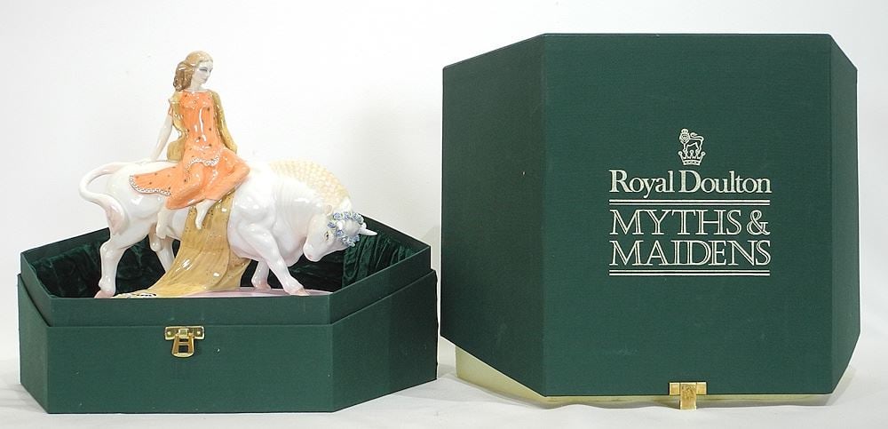 Royal Doulton Myths & Maidens "Europa & The Bull" with Box.: Royal Doulton Myths & Maidens "Europa & The Bull" with Box.