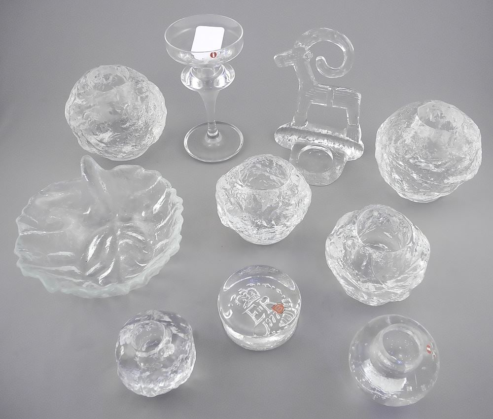 Collection of Iitala & Scandinavian Style Tealights & Glass Wares.: Collection of Iitala & Scandinavian Style Tealights & Glass Wares.