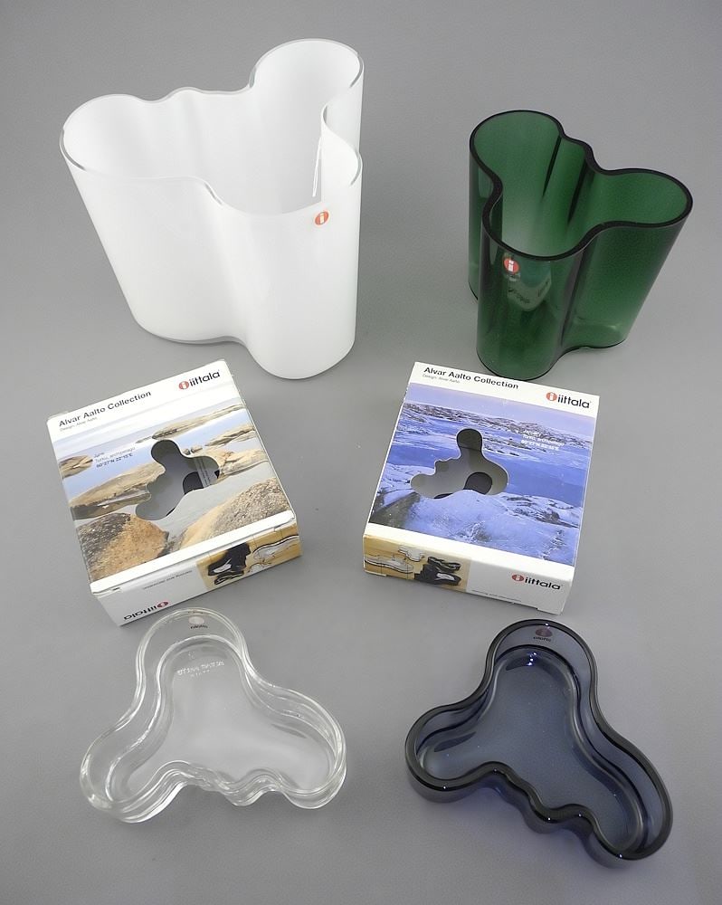 Collection of Iittala Alvar Aalto Savoy Vases, 1 1/8 - 4 3/4"h.: Collection of Iittala Alvar Aalto Savoy Vases, 1 1/8 - 4 3/4"h.