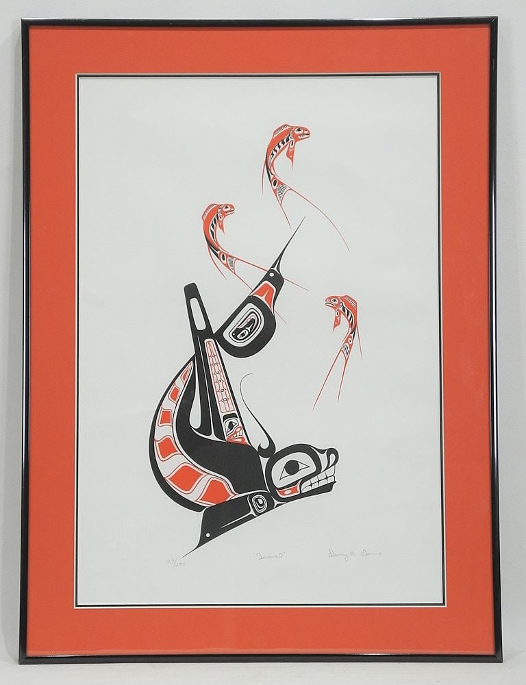 Serigraph signed Danny Dennis, 19 x 13", "Survival" #127/201. (1 of 4)