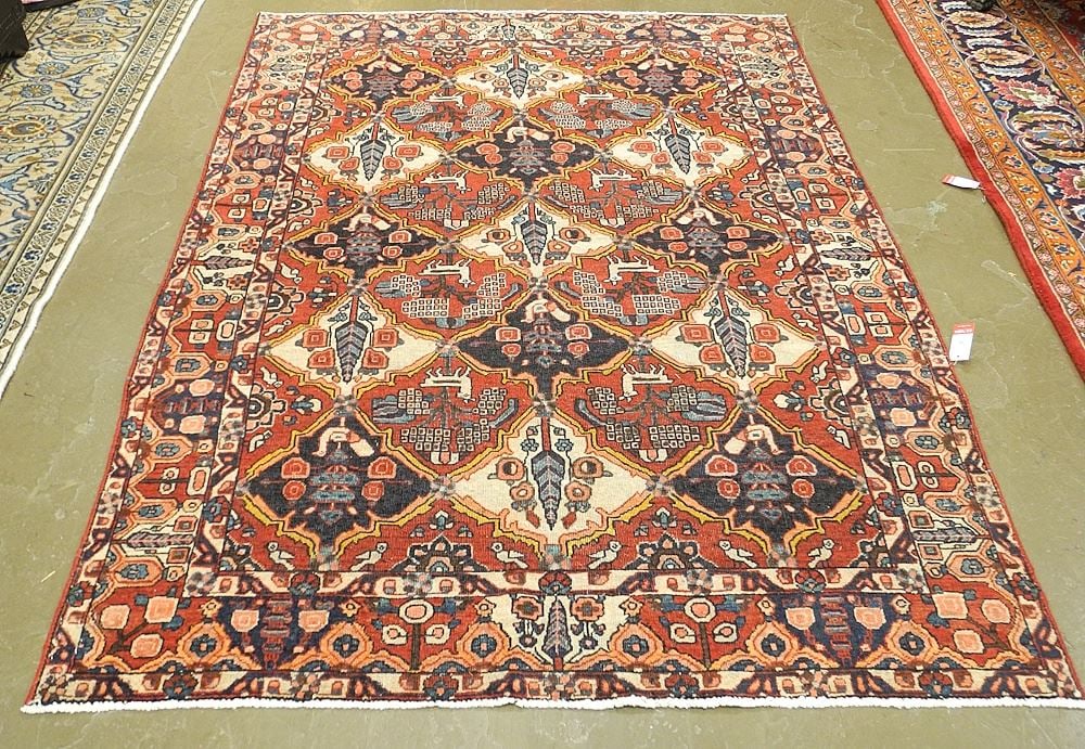 Baktyar Hand Knotted Rug Approximately 4'7" x 6'8". 1599 -: Baktyar Hand Knotted Rug Approximately 4'7" x 6'8". 1599 -