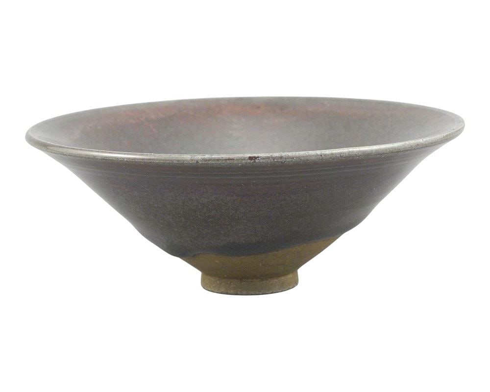 Jun Glaze Conical Bowl with Box, 5 1/8" Diameter.: Jun Glaze Conical Bowl with Box, 5 1/8" Diameter.
