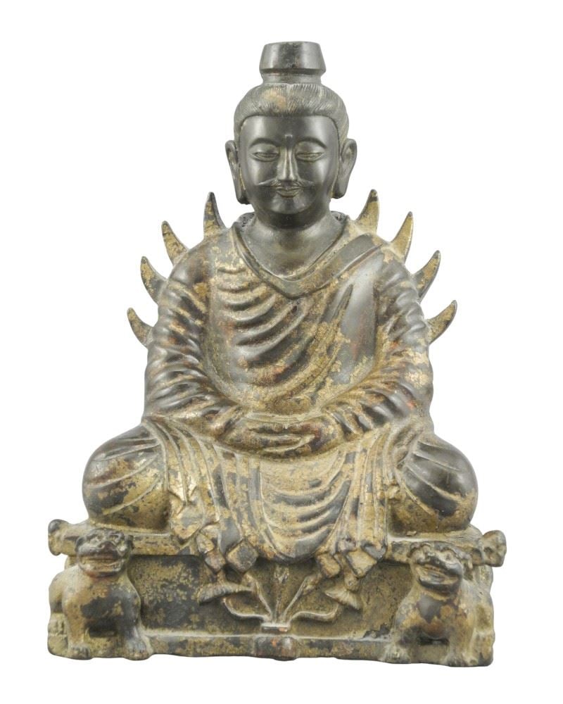 Chinese Gilt Bronze Statue of the Buddha, 9"h. (1 of 3)