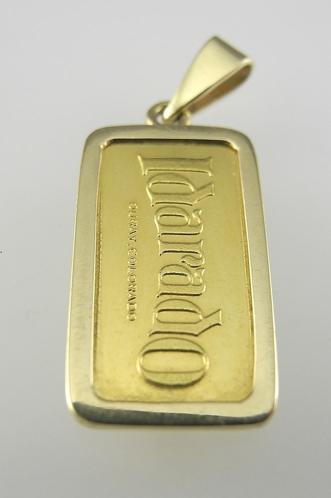 Idarado 24K 1977 Fine Gold Wafer Pendant, 3.53g. (1 of 2)