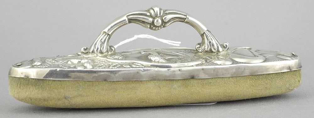 Hallmarked Sterling Silver Nail Buffer with Flamingo Design, W.D. Birmingham, 4 1/4"L, TW 29: Hallmarked Sterling Silver Nail Buffer with Flamingo Design, W.D. Birmingham, 4 1/4"L, TW 29