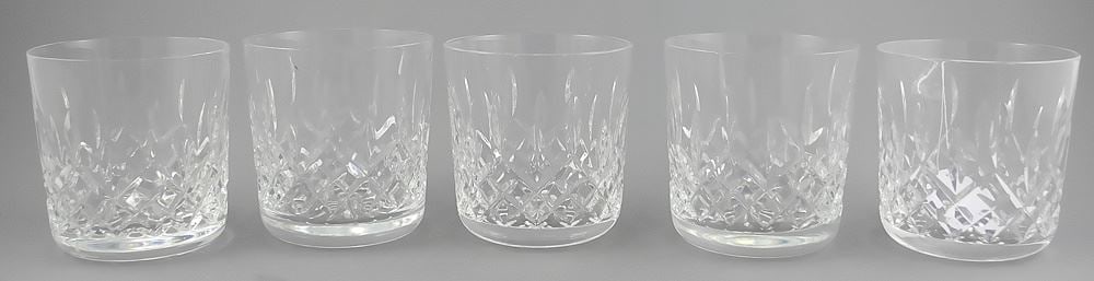 Five Waterford Lismore Whiskey Glasses. (1 of 2)