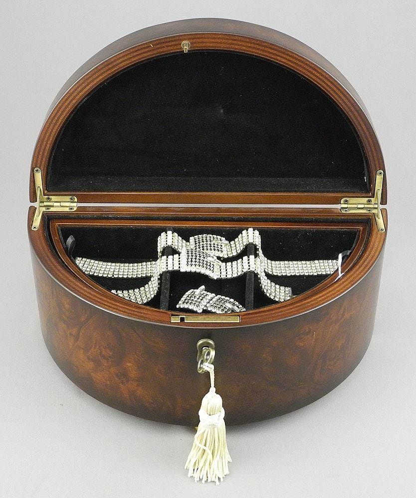 Art Deco Influence Buckle-Style Crystal Demi Parure with Bombay Co. Jewel Box. (1 of 4)