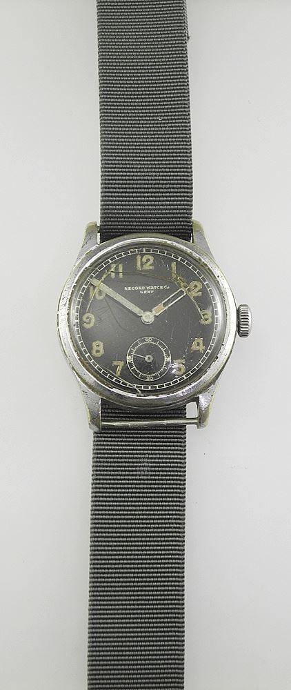 Record Watch Co. DH437408 German Army Watch, 34mm Diameter (as found) (1 of 3)