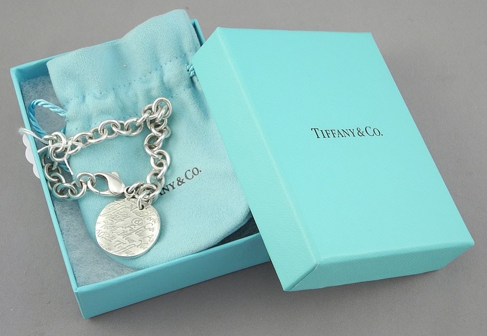Tiffany & Co. Silver (925) Round Tag Charm Bracelet, 25.89g. (1 of 3)