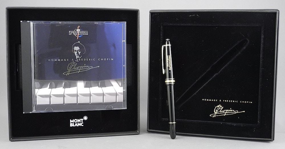 Montblanc Homage Frederic Chopin Fountain Pen, Engraved Rockwell Automation with Orig. Box.: Montblanc Homage Frederic Chopin Fountain Pen, Engraved Rockwell Automation with Orig. Box.