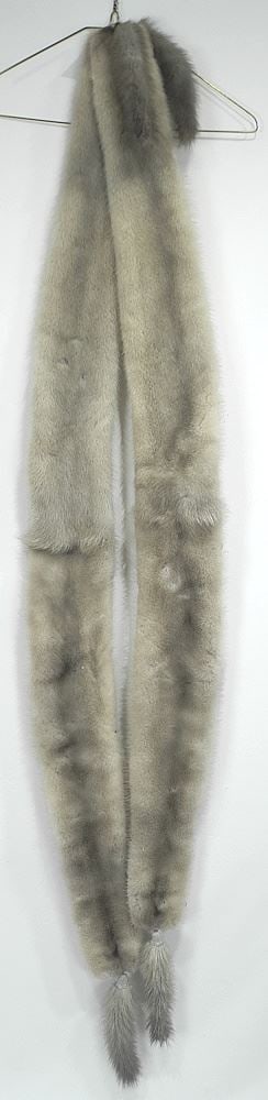 Two Silver Mink Stoles, 48"L. (1 of 3)