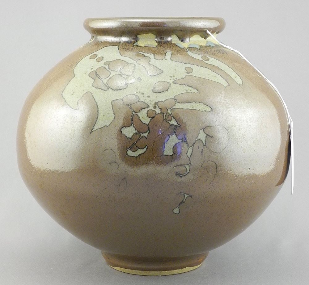 Stoneware Vase with Impressed Mark of Wayne Ngan, 6 7/8"h.: Stoneware Vase with Impressed Mark of Wayne Ngan, 6 7/8"h.