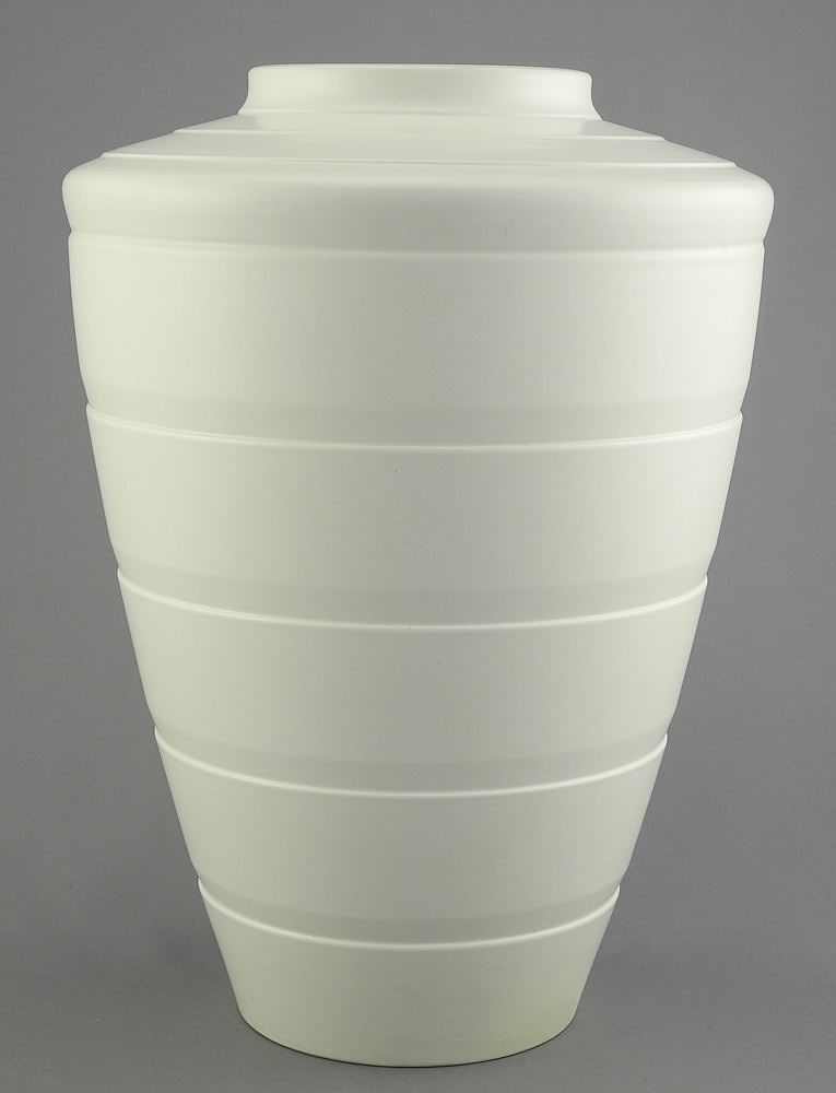 Wedgwood Keith Murray Moonstone Vase , 10 7/8"h.: Wedgwood Keith Murray Moonstone Vase , 10 7/8"h.