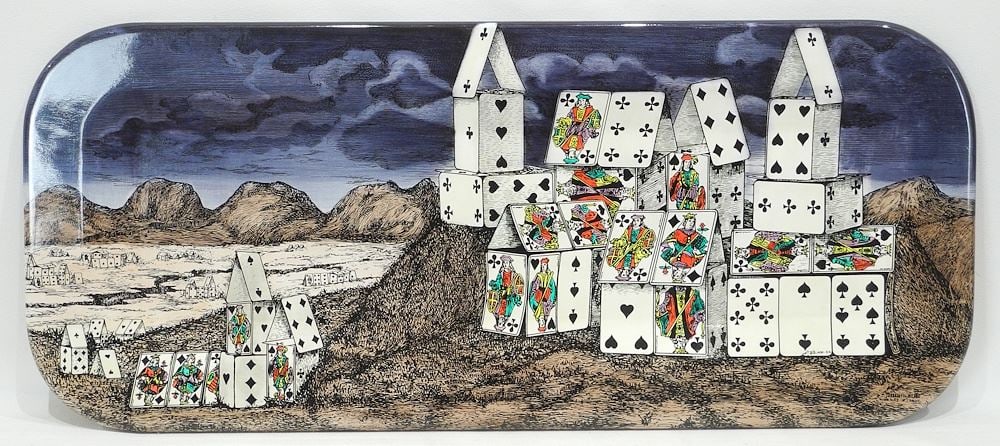 Piero Fornasetti "Citta di Carte" Tray, 23 1/4"w. (1 of 7)
