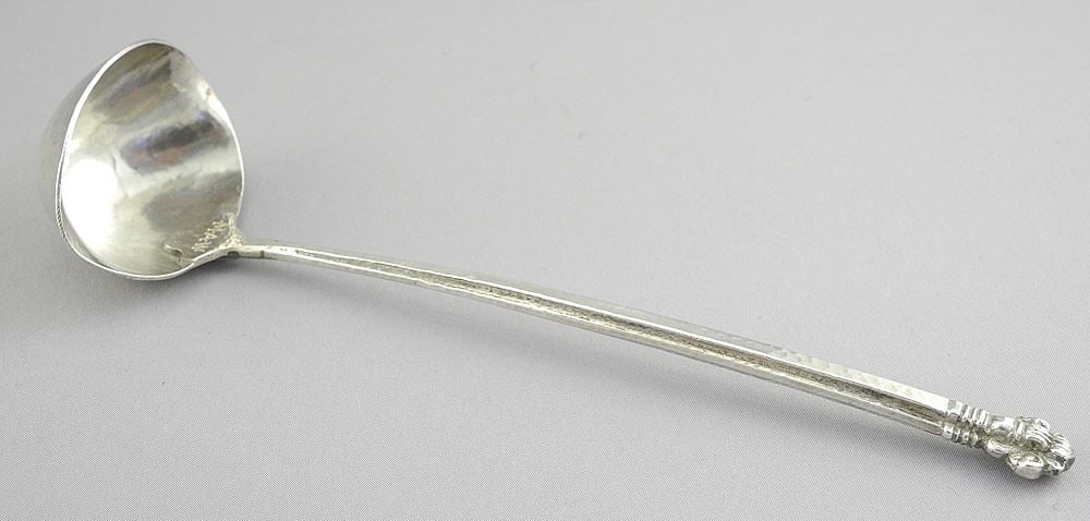 Omar Ramsden Hammered Silver Ladle, 6 7/8", 45g. (1 of 7)