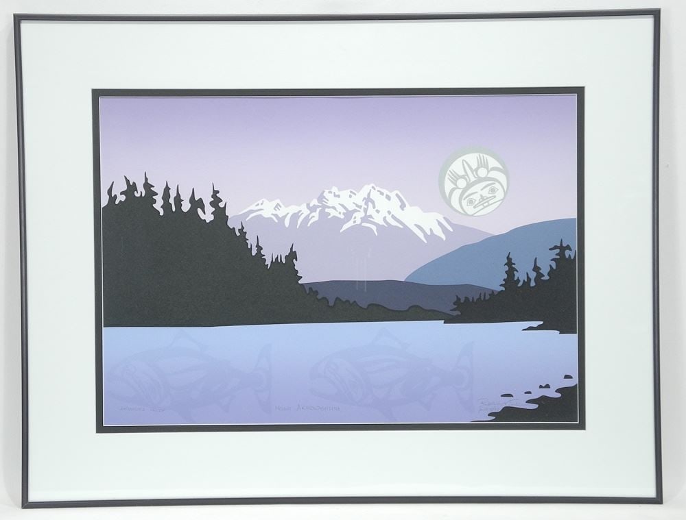 Serigraph (P/P) signed Roy H. Vickers, 13 1/2 x 19 1/2", "Mount Arrowsmith".: Serigraph (P/P) signed Roy H. Vickers, 13 1/2 x 19 1/2", "Mount Arrowsmith".