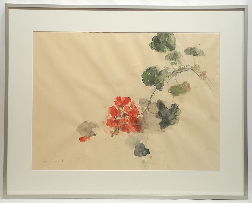 Watercolour signed Molly Lamb B. (Bobak), 17 5/8 x 24", "Flowering Branch". (1 of 5)