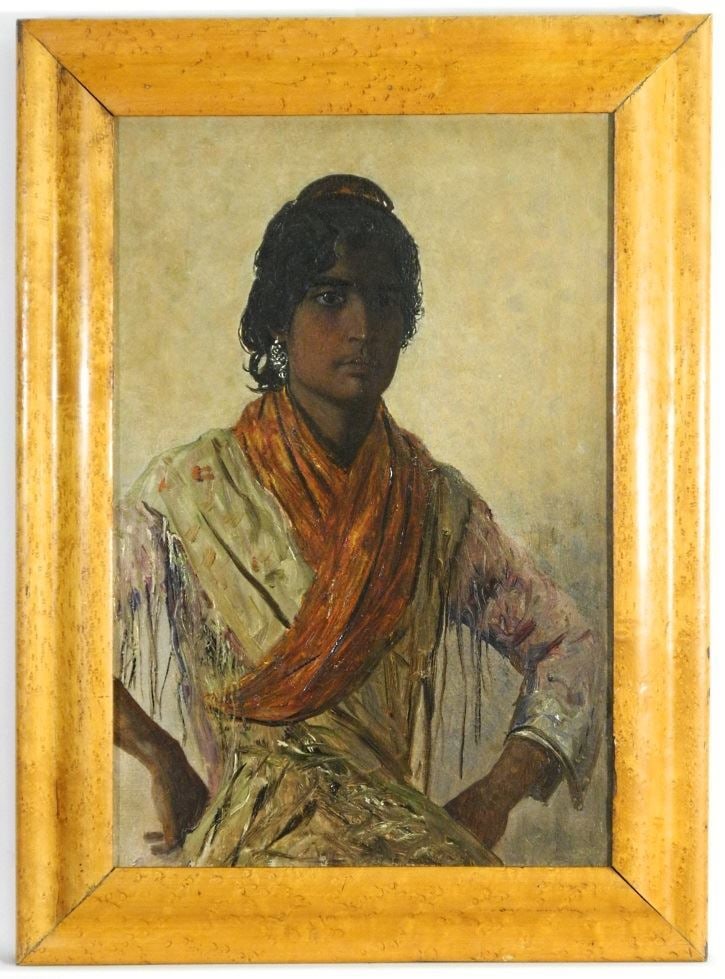 Oil on canvas signed G.S.H. (George Sherwood Hunter), 18" x 12", "Seville 1882). (1 of 7)