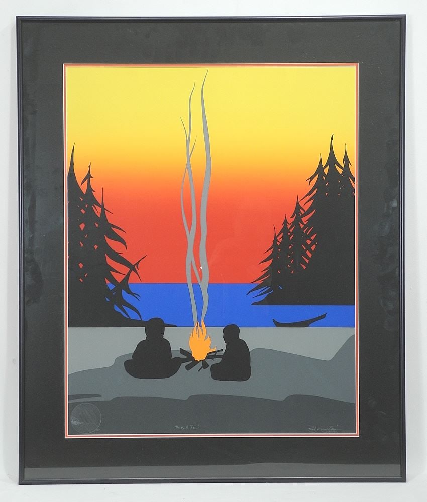 Serigraph with Remarque signed Roy H Vickers, 26 3/4 x 21", "Ya-a Tsi-i". (1 of 4)