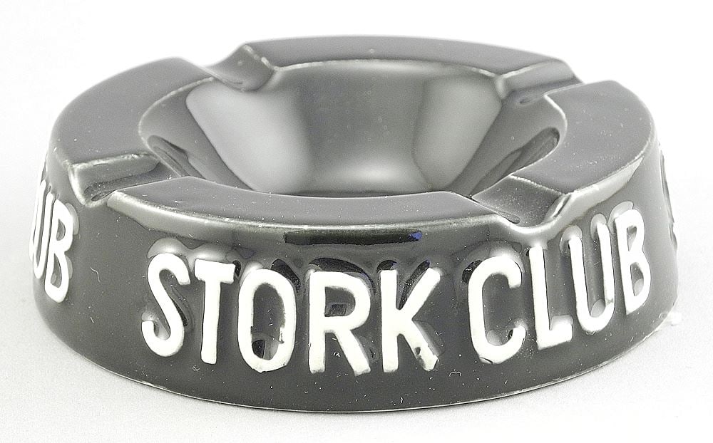 Vintage "Stork Club" Ceramic Ashtray , 5 3/8" Diameter.: Vintage "Stork Club" Ceramic Ashtray , 5 3/8" Diameter.