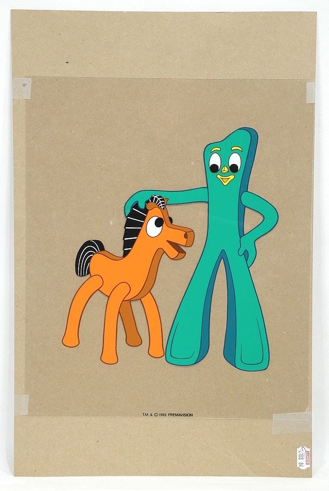 1993 Premavision "Gumby & Pokey" Animation Cel, 12 1/2 x 10 1/2". (1 of 2)